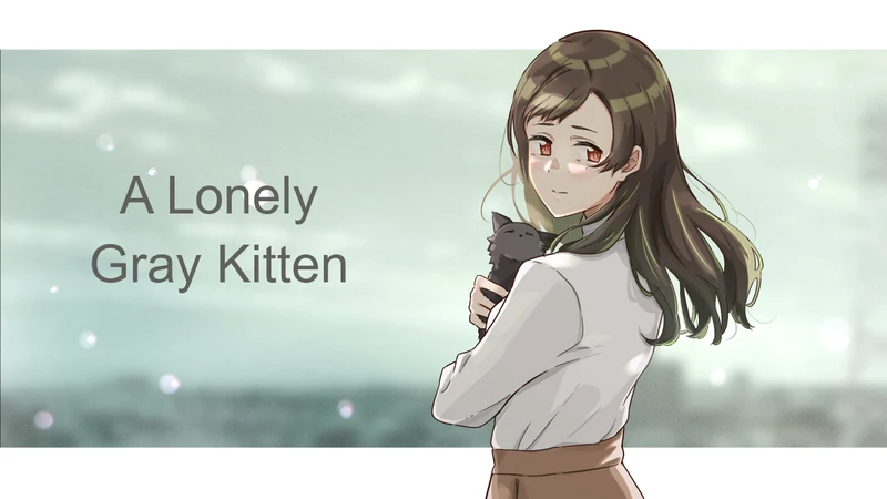 A Lonely Gray Kitten